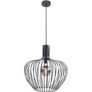 Moderne Metalen Highlight Mela E27 Hanglamp - Zwart