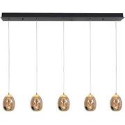 Industriële Glazen Highlight Golden Egg LED Hanglamp - Zwart