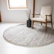 Vloerkleed Gerecycled Materiaal Rond Ciro Naturel gemeleerd (bruin/wit...