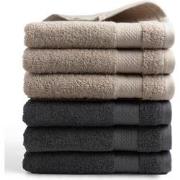 DoubleDry Handdoek Hotel Collectie - 6 stuks - 50x100 - 3x taupe + 3x ...