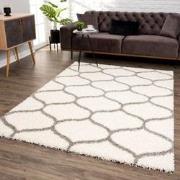 Tapijtenloods Madrid Shaggy Design Vloerkleed Creme Hoogpolig- 120x170...