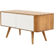 Ena storage bench houten opbergbankje naturel - 90 x 42 cm