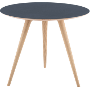 Arp side table houten bijzettafel whitewash - met linoleum tafelblad s...