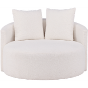 Kathleen loveseat teddystof wit