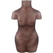 PTMD Body Vaas Torso - 18 x 11 x 27 cm - Glas - Bruin