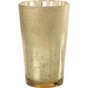 J-line - Geurkaars M-chic Glas Gold Extra Large - 20x20x32.5cm