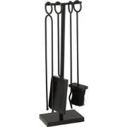 J-line - Haardbestek Ring Metaal Zwart - 20x13x61cm