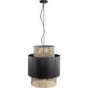 PTMD Erdila Hanglamp - H59 x Ø50 cm - Metaal - Zwart