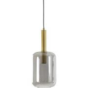 Light&living Hanglamp Ø22x52 cm LEKAR antiek brons+smoke glas