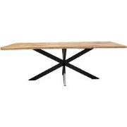 AnLi-Style Eettafel Rens 220 cm - zwarte spiderpoot - 4 cm massief man...