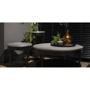 UrbanSofa Plantentafel Andalusie Silver rond 40 cm met onderblad