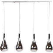 AnLi Style Hanglamp 4L silver drop glass