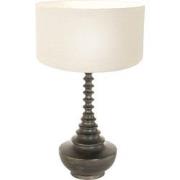 Anne Lighting tafellamp Bois - zwart - hout - 40 cm - E27 fitting - 37...