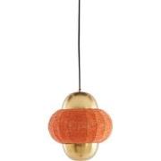 Light&living Hanglamp Ø26x28 cm CETARA kralen oranje+brons