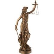 J-line - Vrouw Justitia Resin Koper Large - 35x22x84cm