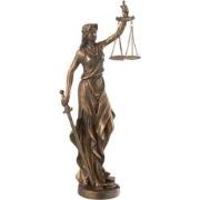 J-line - Vrouw Justitia Resin Koper Small - 15.5x9x39cm