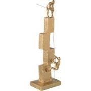 J-line - Figuren Klimmen Modern Resine Goud - 14.5x14.5x50cm