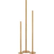 J-line - Set Van 3 Kandelaars Hoog Modern Metaal Mat Goud - 15x15x100c...