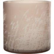 J-line - Windlicht Gras Glas Beige X-large - 25x25x25cm