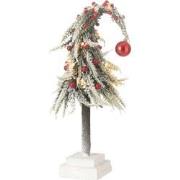 J-line - Kerstboom Muts+led Kunststof Sneeuw Groen/rood Small - 15x15x...