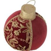 J-line - Bal Decoratief Patroon Polyfoam/textiel Rood/goud Medium - 28...