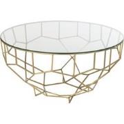 J-line - Tafel Moza Metaal/glas Goud - 90x90x44cm