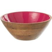 J-line - Bowl Kos Wood Fuschia Large - 30x30x12cm