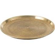 J-line - Plateau Rond Ringen Aluminium Goud Medium 45cm - 44.5x44.5x2....