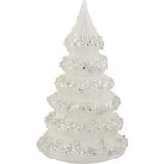 J-line - Kerstboom Lijnen Glitter+parels Wit/zilver Glas Large - 12.5x...