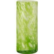 J-line - Vaas Marmer Glas Groen/wit Large - 11.5x11.5x27.5cm