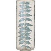 J-line - Vaas Blauw Blad Glas Large - 16x16x42.5cm