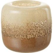 J-line - Vaas Opi Glas Bruin/beige Small - 15x15x14cm