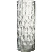 J-line - Vaas Cylinder Rond Glas Transparant - 15x15x40cm