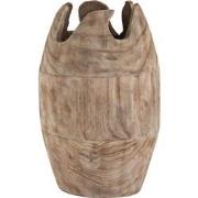 J-line - Vaas Onregelmatig Hout Naturel Large - 26x26x43cm