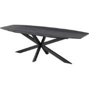 Eettafel Deens Ovaal 200cm - Keramisch Grijs - X-Poot - Alicia