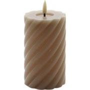 Mansion atmosphere swirl led kaars rustic sand  12,5x7,5cm