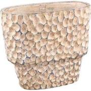 PTMD Bloempot Liselot - 40x20x36 cm - Cement - Bruin