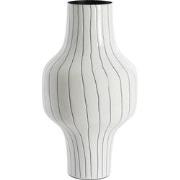 Light&living Vaas deco Ø27x49 cm SINDO glanzend wit+zwart