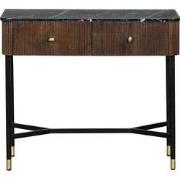 Sidetable Bruin met Marmer Blad - 90cm - Tafel Japandi