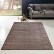 Tapijtenloods Enjoy Effen Velvet Vloerkleed Bruin Laagpolig- 120x170 C...