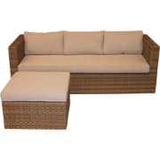 Bari loungeset rattan grey