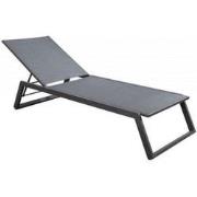 Mizu stackable lounger alu dark grey/carbon textilene