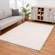 Tapijtenloods Vloerkleed Hoogpolig Shaggy Pulpy Effen Creme- 160x230 C...