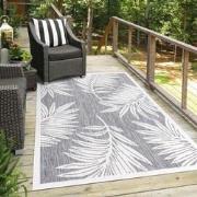 Tapijtenloods Sun In- & Outdoor Vloerkleed Laagpolig Grijs- 100x200 CM