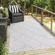 Tapijtenloods Sun In- & Outdoor Vloerkleed Laagpolig Grijs- 200x290 CM