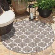 Tapijtenloods Sun In- & Outdoor Vloerkleed Laagpolig Beige- 200 CM RON...