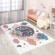 Tapijtenloods Vloerkleed Wolken Laagpolig Anime Kids Multi Creme- 80x1...