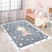 Tapijtenloods Vloerkleed Princess Laagpolig Anime Kids Grijs- 140x200 ...