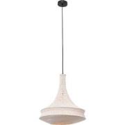 Anne Lighting hanglamp Marrakesch - wit - stof - 50 cm - E27 fitting -...