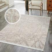 Clasico Vloerkleed Woonkamer Laagpolig Beige Tapijt- 120x170 CM